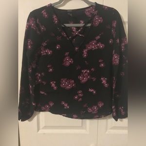 Forever21 Black Floral blouse